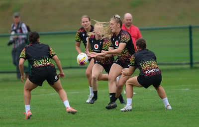 180825 - Wales Women Training Session - Hannah Dallavalle during a Wales Women training session ahead of their first Women’s Rugby World Cup match against Scotland