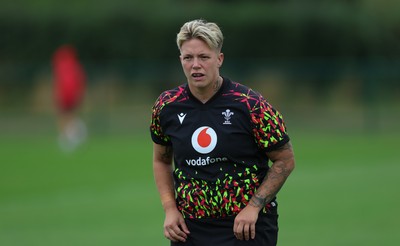 180825 - Wales Women Training Session - Donna Rose during a Wales Women training session ahead of their first Women’s Rugby World Cup match against Scotland