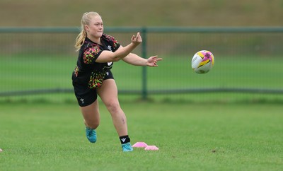 180825 - Wales Women Training Session - Seren Lockwood during a Wales Women training session ahead of their first Women’s Rugby World Cup match against Scotland