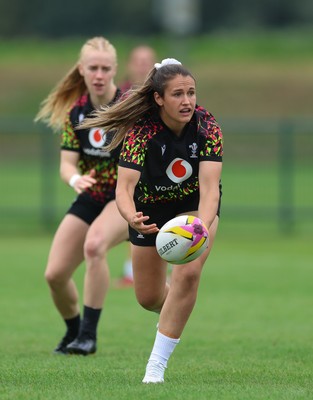 180825 - Wales Women Training Session - Kayleigh Powell during a Wales Women training session ahead of their first Women’s Rugby World Cup match against Scotland