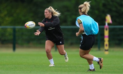 180825 - Wales Women Training Session - Kelsey Jones during a Wales Women training session ahead of their first Women’s Rugby World Cup match against Scotland