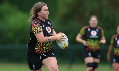 180825 - Wales Women Training Session - Maisie Davies during a Wales Women training session ahead of their first Women’s Rugby World Cup match against Scotland