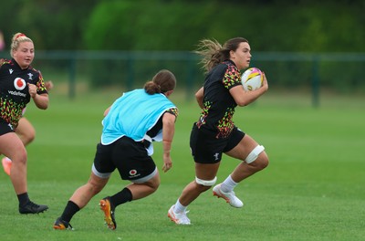 180825 - Wales Women Training Session - Bryonie King during a Wales Women training session ahead of their first Women’s Rugby World Cup match against Scotland