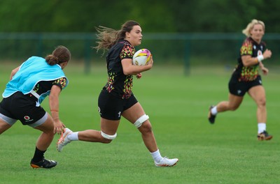 180825 - Wales Women Training Session - Bryonie King during a Wales Women training session ahead of their first Women’s Rugby World Cup match against Scotland