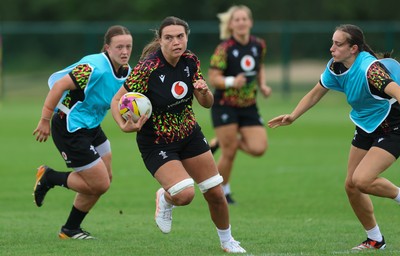 180825 - Wales Women Training Session - Bryonie King during a Wales Women training session ahead of their first Women’s Rugby World Cup match against Scotland