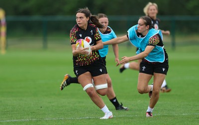 180825 - Wales Women Training Session - Bryonie King during a Wales Women training session ahead of their first Women’s Rugby World Cup match against Scotland