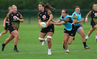 180825 - Wales Women Training Session - Bryonie King during a Wales Women training session ahead of their first Women’s Rugby World Cup match against Scotland