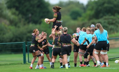 180825 - Wales Women Training Session - Bryonie King during a Wales Women training session ahead of their first Women’s Rugby World Cup match against Scotland