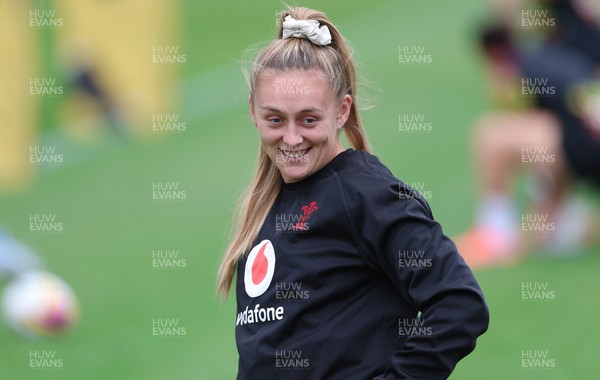 180825 - Wales Women Training Session - Hannah Dallavalle during a Wales Women training session ahead of their first Women’s Rugby World Cup match against Scotland