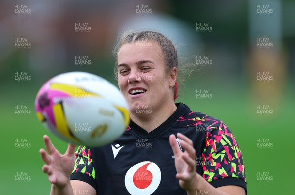 180825 - Wales Women Training Session - Carys Phillips during a Wales Women training session ahead of their first Women’s Rugby World Cup match against Scotland