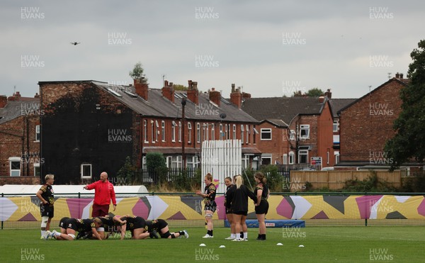 180825 - Wales Women Training Session - Wales go through scrummaging at their Manchester training base ahead of their first Women’s Rugby World Cup match against Scotland