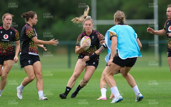 180825 - Wales Women Training Session - Hannah Dallavalle during a Wales Women training session ahead of their first Women’s Rugby World Cup match against Scotland