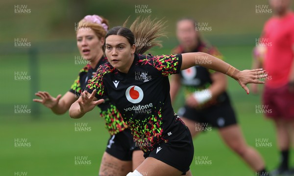 180825 - Wales Women Training Session - Bryonie King during a Wales Women training session ahead of their first Women’s Rugby World Cup match against Scotland