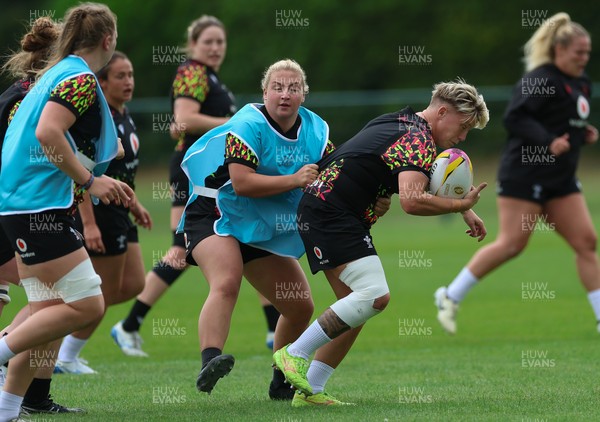 180825 - Wales Women Training Session - Donna Rose during a Wales Women training session ahead of their first Women’s Rugby World Cup match against Scotland