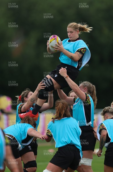 180825 - Wales Women Training Session - Bethan Lewis during a Wales Women training session ahead of their first Women’s Rugby World Cup match against Scotland