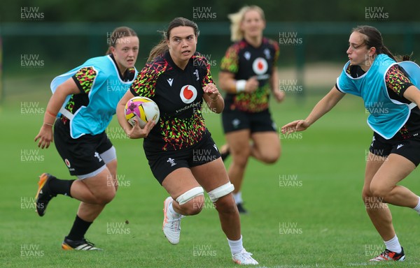 180825 - Wales Women Training Session - Bryonie King during a Wales Women training session ahead of their first Women’s Rugby World Cup match against Scotland