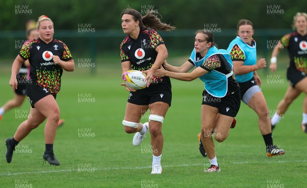180825 - Wales Women Training Session - Bryonie King during a Wales Women training session ahead of their first Women’s Rugby World Cup match against Scotland
