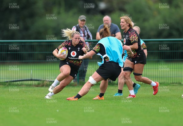 180825 - Wales Women Training Session - Kelsey Jones during a Wales Women training session ahead of their first Women’s Rugby World Cup match against Scotland