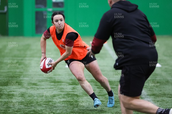 120324 - Wales Women skills session - Sian Jones during a skills session ahead of the start of the Women’s 6 Nations