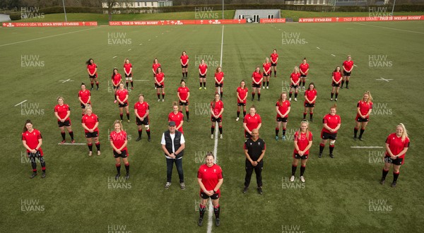 010421 - Wales Women Rugby Squad Photograph ahead of the start of the 2021 Women's Six Nations