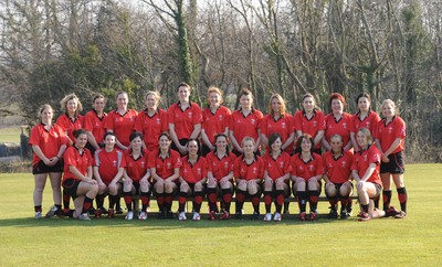 16.02.08  - Wales Women Rugby Squad 2008 Six Nations -  