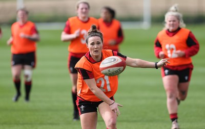 010421 - Wales Women Rugby Squad Training session - Flo Williams of Wales during training session ahead of the start of the Women's Six Nations