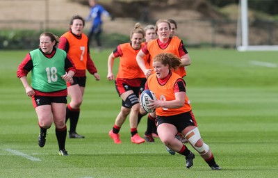 010421 - Wales Women Rugby Squad Training session - Cara Hope of Wales during  training session ahead of the start of the Women's Six Nations