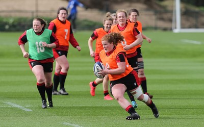 010421 - Wales Women Rugby Squad Training session - Cara Hope of Wales during  training session ahead of the start of the Women's Six Nations