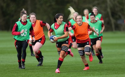 010421 - Wales Women Rugby Squad Training session - Georgia Evans of Wales during training session ahead of the start of the Women's Six Nations