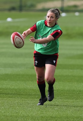 010421 - Wales Women Rugby Squad Training session - Elinor Snowsill of Wales during training session ahead of the start of the Women's Six Nations