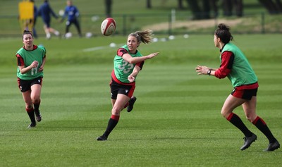 010421 - Wales Women Rugby Squad Training session - Elinor Snowsill of Wales during training session ahead of the start of the Women's Six Nations