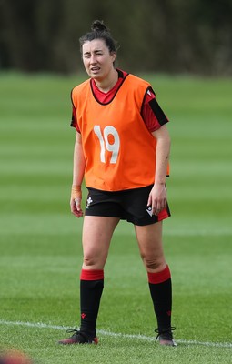 010421 - Wales Women Rugby Squad Training session - Jess Roberts of Wales during training session ahead of the start of the Women's Six Nations