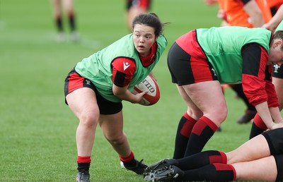 010421 - Wales Women Rugby Squad Training session - Megan Davies of Wales during training session ahead of the start of the Women's Six Nations