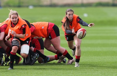 010421 - Wales Women Rugby Squad Training session - Jade Knight of Wales during training session ahead of the start of the Women's Six Nations