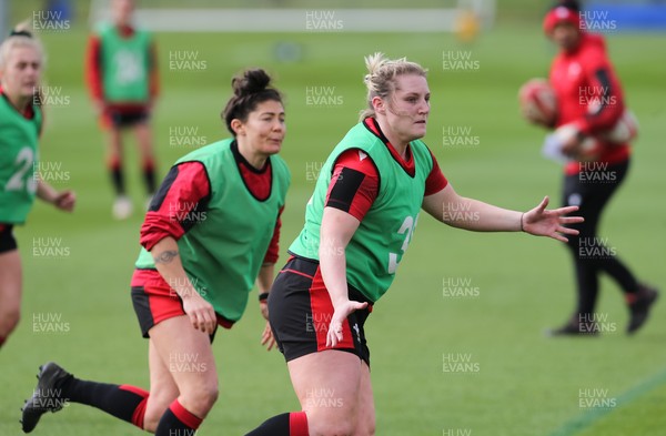 010421 - Wales Women Rugby Squad Training session - Teleri Wyn Davies of Wales during training session ahead of the start of the Women's Six Nations