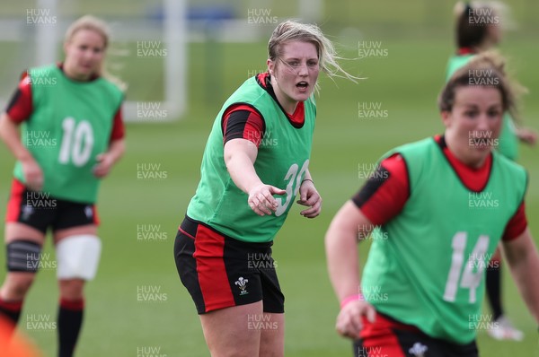 010421 - Wales Women Rugby Squad Training session - Teleri Wyn Davies of Wales during training session ahead of the start of the Women's Six Nations
