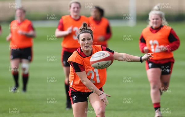 010421 - Wales Women Rugby Squad Training session - Flo Williams of Wales during training session ahead of the start of the Women's Six Nations