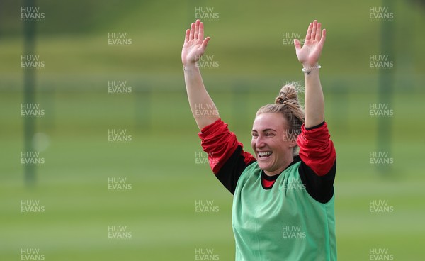 010421 - Wales Women Rugby Squad Training session - Bethan Dainton of Wales during training session ahead of the start of the Women's Six Nations