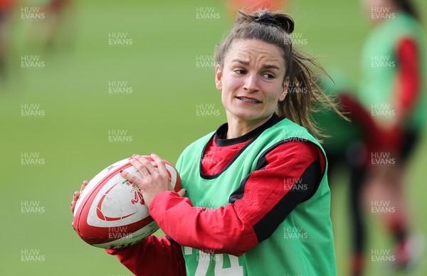 010421 - Wales Women Rugby Squad Training session - Jasmine Joyce of Wales during training session ahead of the start of the Women's Six Nations