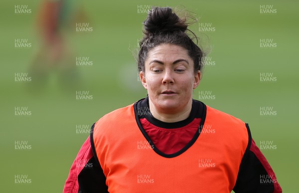 010421 - Wales Women Rugby Squad Training session - Gemma Rowland of Wales during training session ahead of the start of the Women's Six Nations