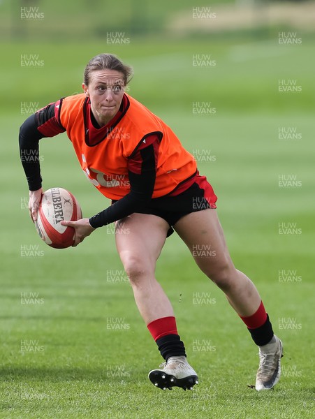 010421 - Wales Women Rugby Squad Training session - Jade Knight of Wales during training session ahead of the start of the Women's Six Nations