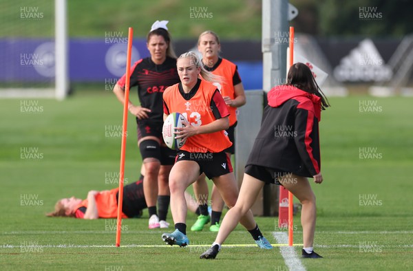 210922 - Wales Women RWC Training Session - Megan Webb during a training session ahead of departure to New Zealand for the Rugby World Cup