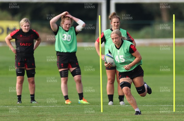 210922 - Wales Women RWC Training Session - Alisha Butchers during a training session ahead of departure to New Zealand for the Rugby World Cup