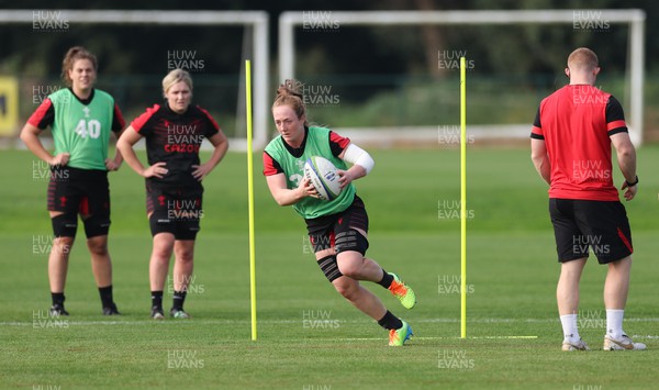 210922 - Wales Women RWC Training Session - Abbie Fleming during a training session ahead of departure to New Zealand for the Rugby World Cup