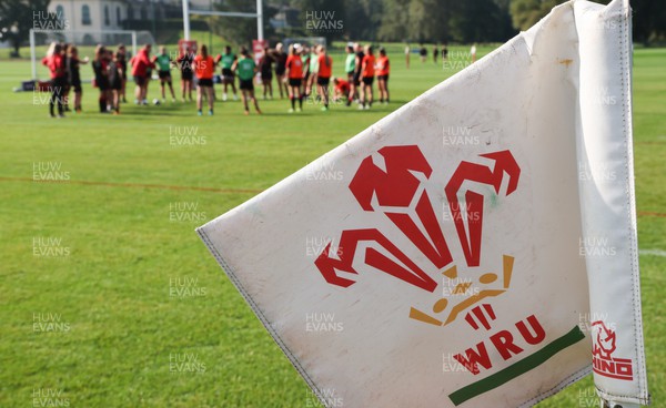 210922 - Wales Women RWC Training Session - The Wales Women rugby squad during a training session ahead of departure to New Zealand for the Rugby World Cup