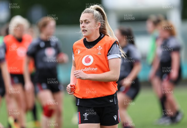 250423 - Wales Women Rugby Training Session - Hannah Jones during a training session ahead of the TicTok Women’s 6 Nations match against Italy