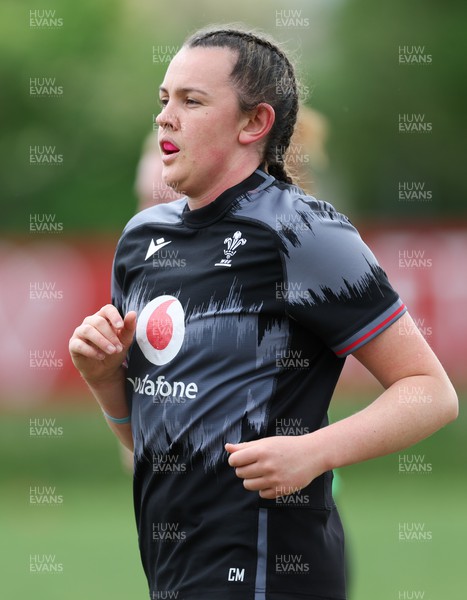 250423 - Wales Women Rugby Training Session - Charlie Munday during a training session ahead of the TicTok Women’s 6 Nations match against Italy