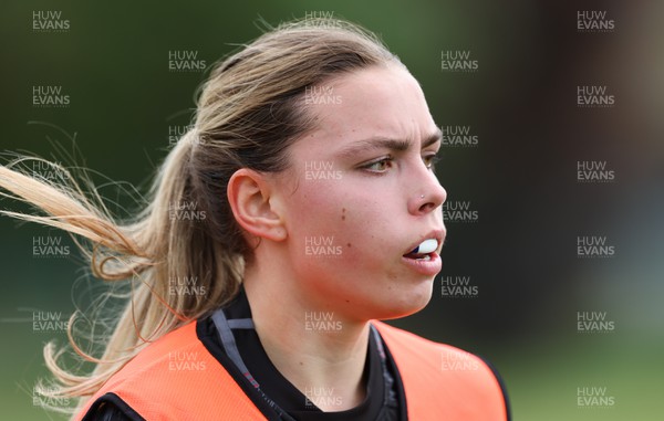 250423 - Wales Women Rugby Training Session - Amelia Tutt during a training session at Parma Rugby Club ahead of the TicTok Women’s 6 Nations match against Italy