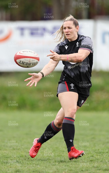 250423 - Wales Women Rugby Training Session - Kerin Lake during a training session at Parma Rugby Club ahead of the TicTok Women’s 6 Nations match against Italy