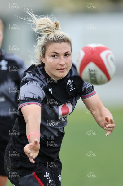 250423 - Wales Women Rugby Training Session - Lowri Norkett during a training session at Parma Rugby Club ahead of the TicTok Women’s 6 Nations match against Italy